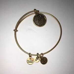 Alex and Ani Initial C Charm Bangle Energy Infused Bracelet 2018 Gold Color